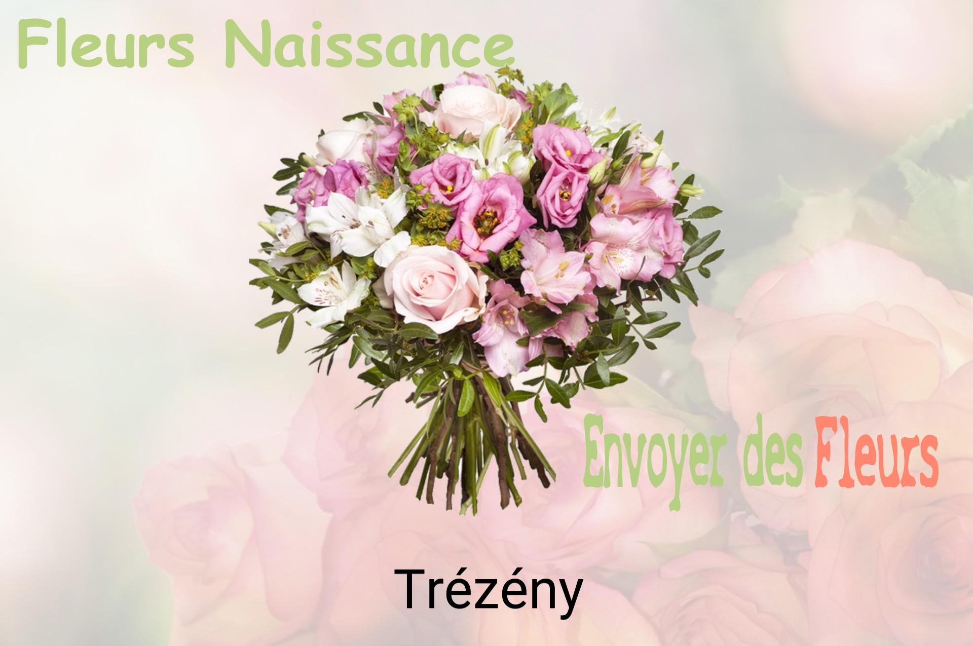 Bouquet de fleurs de naissance livré à Trézény
